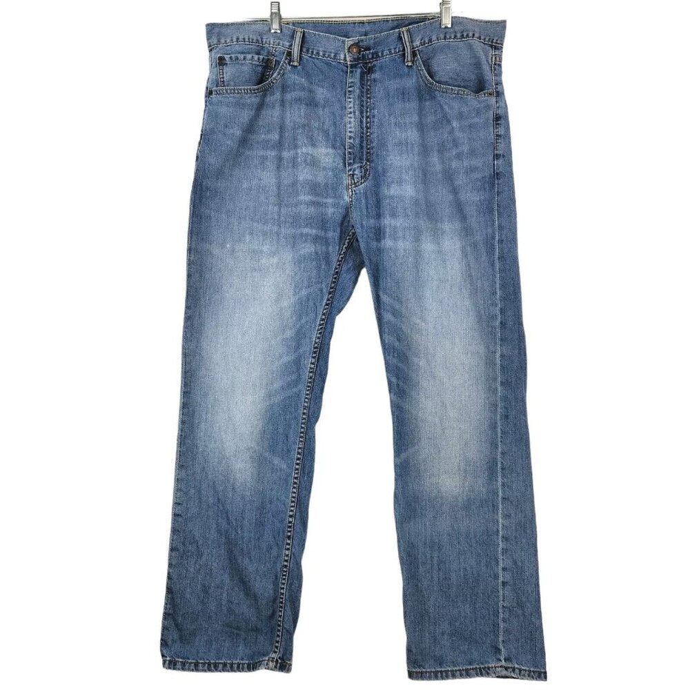 Levis 505 Jeans Men's 40x30 Light Wash Regular Fit Straight Leg Blue Denim